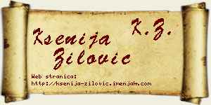 Ksenija Žilović vizit kartica